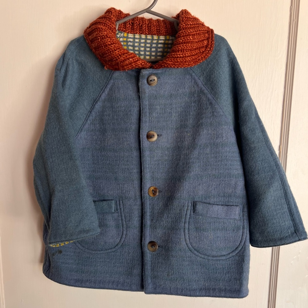 Misha and Puff Toddler Reversible Wool Coat